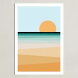 "Sea Side II" - Art Print in Sea Blue by David Michuki - Unframed