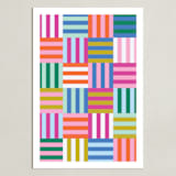 "Not your average checkers" - Art Print in Rainbow by Ashes and Ivy Studio - Unframed