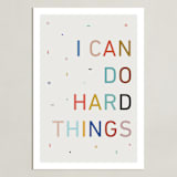 "I Can Do Hard Things" - Art Print in Oatmeal by Annette Allen - Unframed