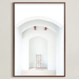 "Seated in Greece II" - Art Print in white by Kaitie Bryant - Framed