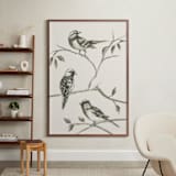 "Birds I" - Art Print in Sand by Teju Reval - In a Room