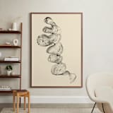 "Abstract Swirls" - Art Print in Vanilla Cream by Rebecca Johnstone - In a Room