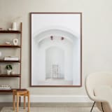 "Seated in Greece II" - Art Print in white by Kaitie Bryant - In a Room