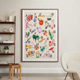 "Musical Alphabet" - Art Print in Retro Rainbow by DorothyDear Creations - In a Room