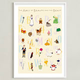 "The ABCs of Disney's Beauty and the Beast" - Art Print in Candlewax by Christie Kelly - Framed