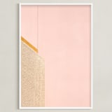"A Balanced Arch II" - Art Print in Creamy Pink by Lisa Sundin - Framed