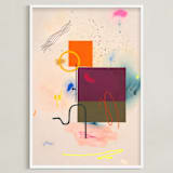 "Count Your Blessings Before They Hatch" - Art Print in Seashell by Keren Toledano - Framed