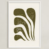 "Growth I" - Art Print in Olive Green by Alisa Galitsyna - Framed