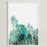 "Shrubbery" - Art Print in Green by Kanika Mathur - Framed