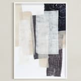 "History Repeats" - Art Print in Sand by Jennifer Daily - Framed