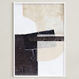 "Last Tuesday" - Art Print in Sand by Jennifer Daily - Framed