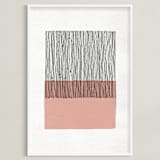 "Color Streak" - Art Print in Dusty Rose by Kiersten Garner - Framed
