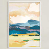 "Sunset Escape" - Art Print in Golden Yellow by Sara Shashani - Framed