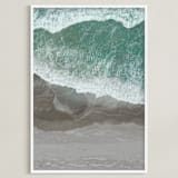 "The Shoreline" - Art Print in Sea Green by Melanie Sutherland - Framed