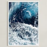 "Rolling Out II" - Art Print in Ultramarine by Carole Crohan - CaroleeXpressions - Framed