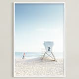 "Tower 2" - Art Print in tower blue by Kamala Nahas - Framed