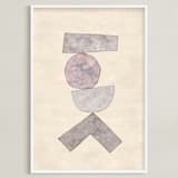 "Tipping Point" - Art Print in Muted Rose by Kara Kosaka - Framed