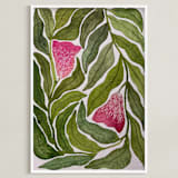 "Seeking balance" - Art Print in Forest Green by Rushmi - Framed