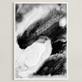 "Hemingway" - Art Print in Midnight Charcoal by Katherine Jury - Framed