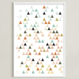 "Apertures No. 6" - Art Print in Coral by Genna Blackburn - Framed