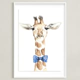 "Dapper Giraffe" - Art Print in Giraffe by Kristin Dills - Framed