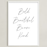 "Affirmation" - Art Print in Snow by AK Graphics - Framed