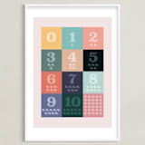 "1, 2 , 3, Oh I See! Count Along Numbers" - Art Print in Rainbow Sorbet by Karyna Amador Design - Framed