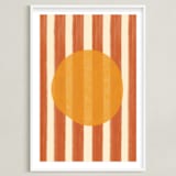 "Day and Night 1" - Art Print in Sun by Inkblot Design - Framed