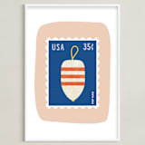 "Oh Buoy" - Art Print in Blush by Nadia Hassan - Framed
