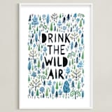 "Drink the Wild Air" - Art Print in Ocean by Surface Love - Framed