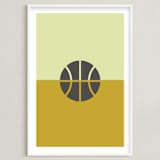 "3 Season Sport | Basketball" - Art Print in Mustard by pacifica project - Framed