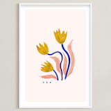 "A Flower For You, A Flower For Me III" - Art Print in Peony by Kayla King - Framed