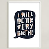 "Very Best Me" - Art Print in Denim by Amy Payne - Framed