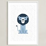 "mr LION" - Art Print in Raindrop by Bob Daly - Framed