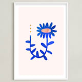 "A Flower For You, A Flower For Me II" - Art Print in Rain by Kayla King - Framed