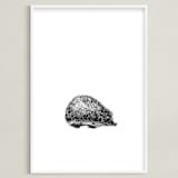 "pétit hérisson" - Art Print in Black by IMG_101 - Framed