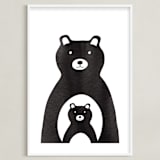 "Mama and Me" - Art Print in Coal by Lehan Veenker - Framed