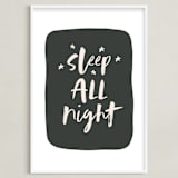 "Night & Day" - Art Print in Black by Erica Krystek - Framed