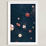 "Sports In Space" - Art Print in Space by Anna Joseph - Framed