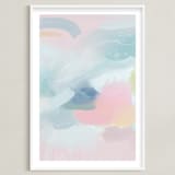 "Rainbows and Sunshine" - Art Print in Soft Pink by Lindsay Kelly Art - Framed