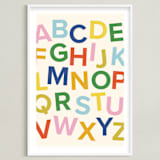 "happy alphabet" - Art Print in Rainbow by Ellen Schlegelmilch - Framed