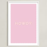 "Cowgirl II" - Art Print in Rose Petal Pink by Gwen - Framed
