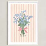 "Forget Me Not" - Art Print in Rose by Joanna Rosado - Framed