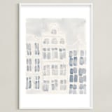 "skyscraper" - Art Print in White by Susanne Kasielke - Framed