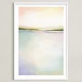 "Coral Bay" - Art Print in Coral Pink by AlisonJerry - Framed