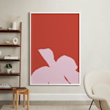 "Flower I" - Art Print in Coral by letterfix - In a Room