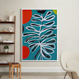 "Flower Dance" - Art Print in Sea Green by Deborah Velasquez - In a Room