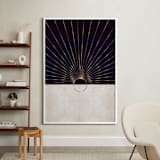 "The Golden Moon Rise" - Art Print in Mysterious Purple by Faiza Khan - In a Room