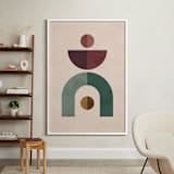 "Geometric 1" - Art Print in Emerald Green by Kelly Schmidt - In a Room