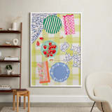 "Dinner For Two" - Art Print in Citrine by Mariana Suárez Pierre - In a Room